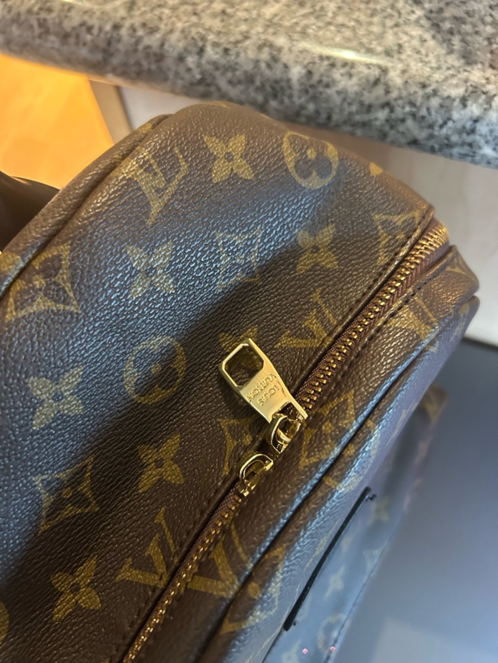 Louis Vuitton Monogram Canvas Backpack in Brown and Gold Hardware - Picture 3 of 9